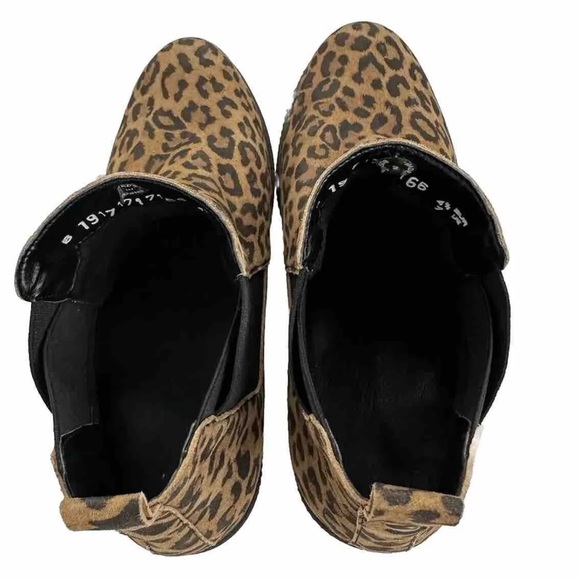 New! Mephisto Emie Brown Leopard Boots US 7 Shoes Animal Print Retail  $399 - Picture 5 of 8